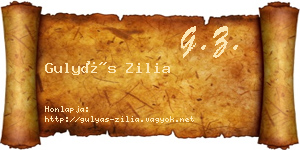 Gulyás Zilia névjegykártya