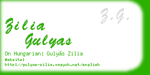 zilia gulyas business card